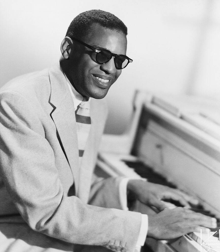 ray charles posing for a photo