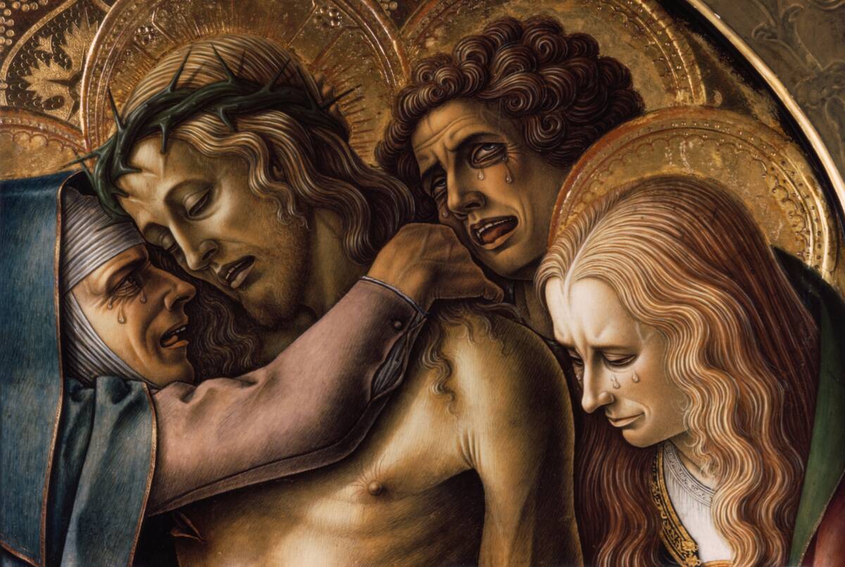 Detail of Pieta by Carlo Crivelli