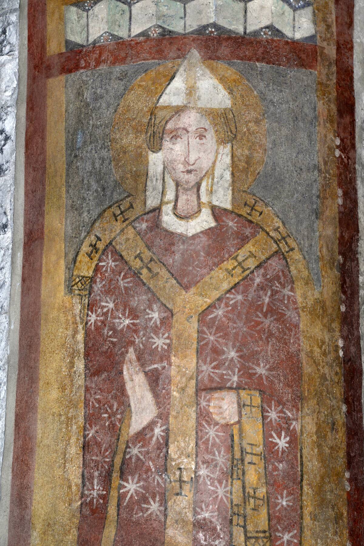 Gregory the Great, fresco, church of Saint George