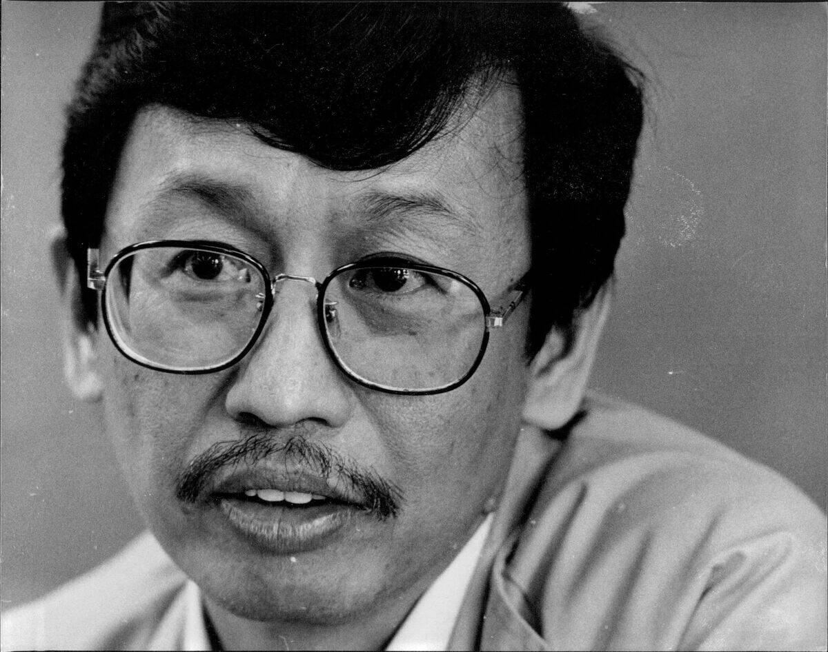 J.M. Sison, Founder of the Phillipino communist party here in Sydney giving a lecture at the University of NSW.