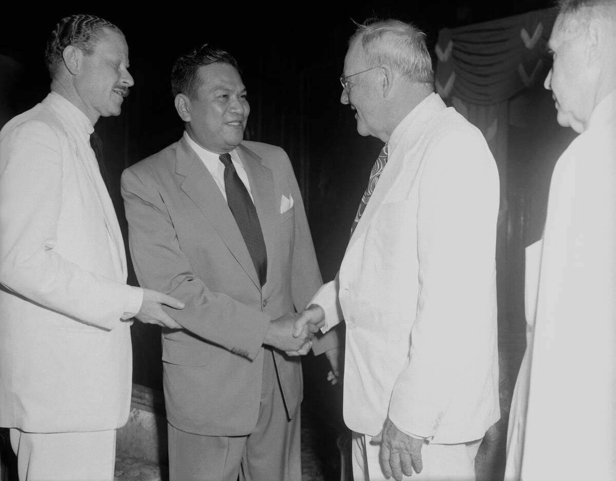Ramon Magsaysay with U.S. Delegates