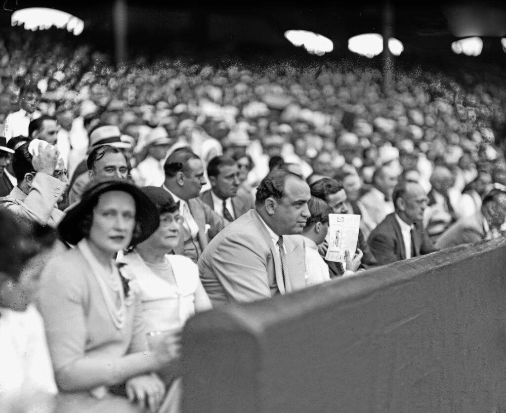 Al Capone at a White Sox game