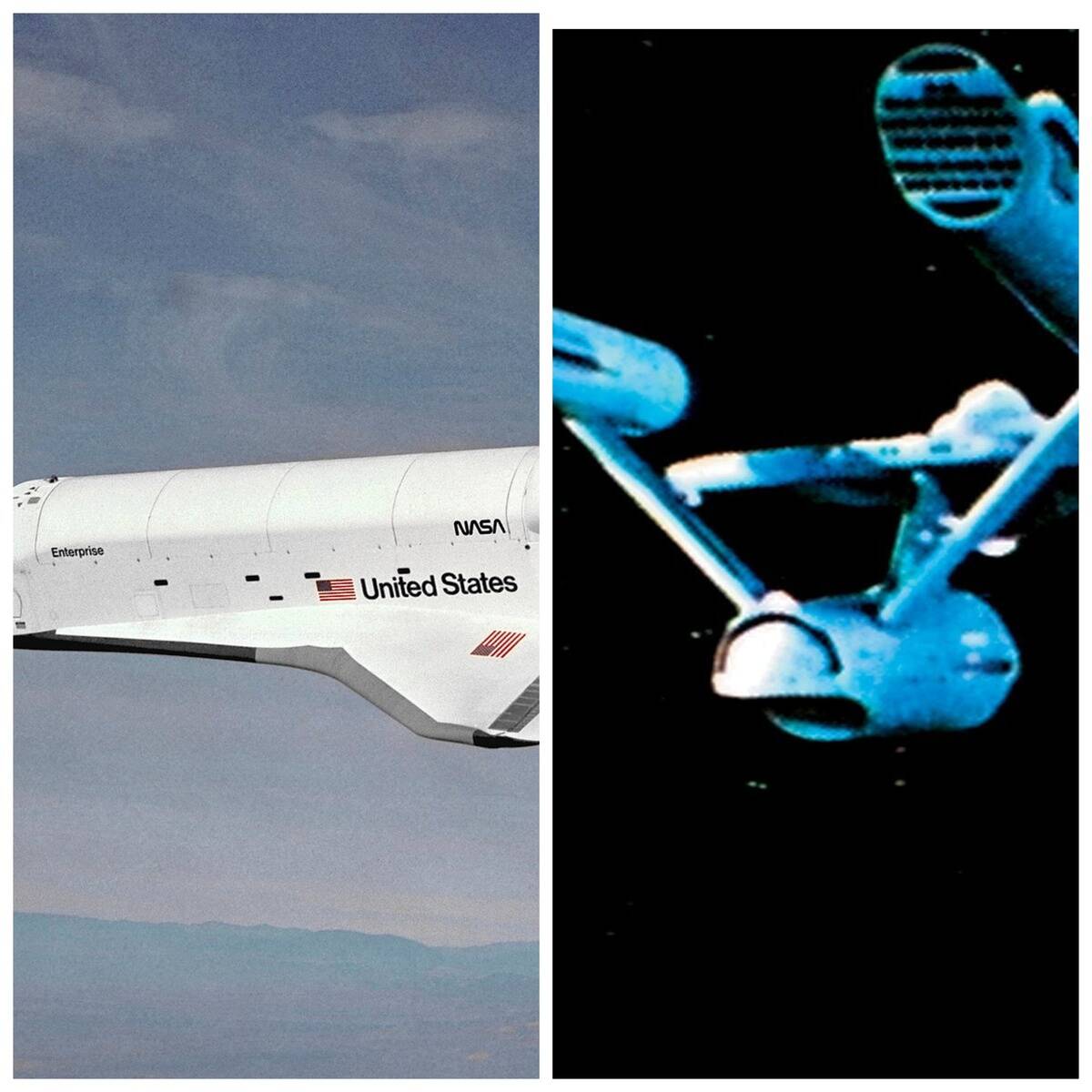 Space Shuttle Enterprise and Star Trek Enterprise