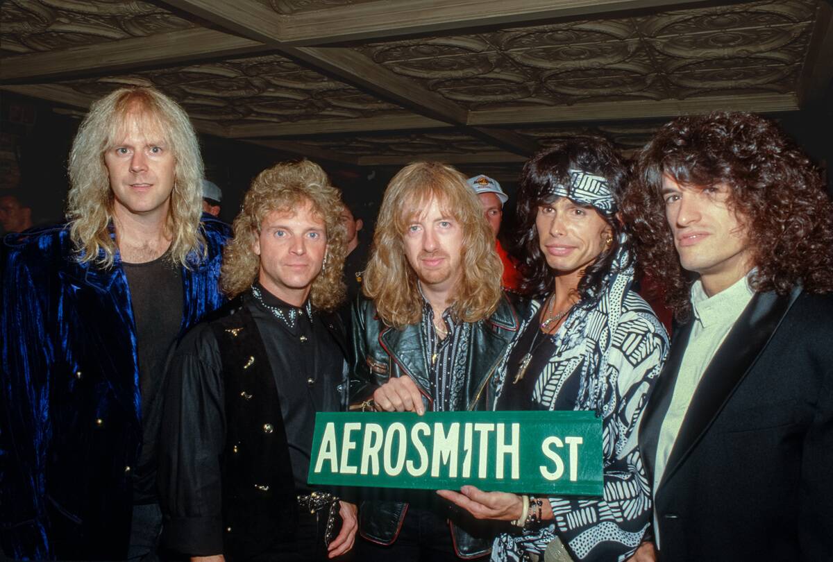 Aerosmith 1989 Honored By Boston Mayor Hard Rock Boston.