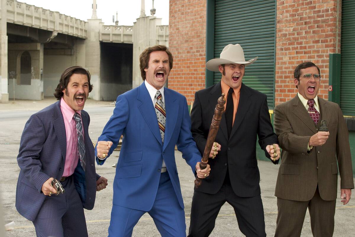 paul rudd, will ferrell, steve carell in anchorman