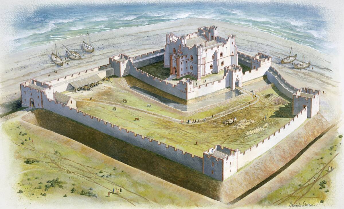 Piel Castle, 14th century, (c1990-2010)