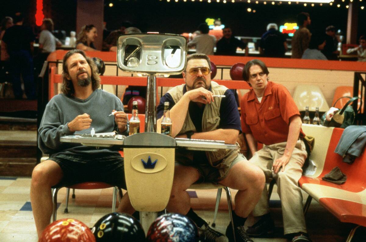 jeff bridges, john goodman, steve buscemi in the big lebowski