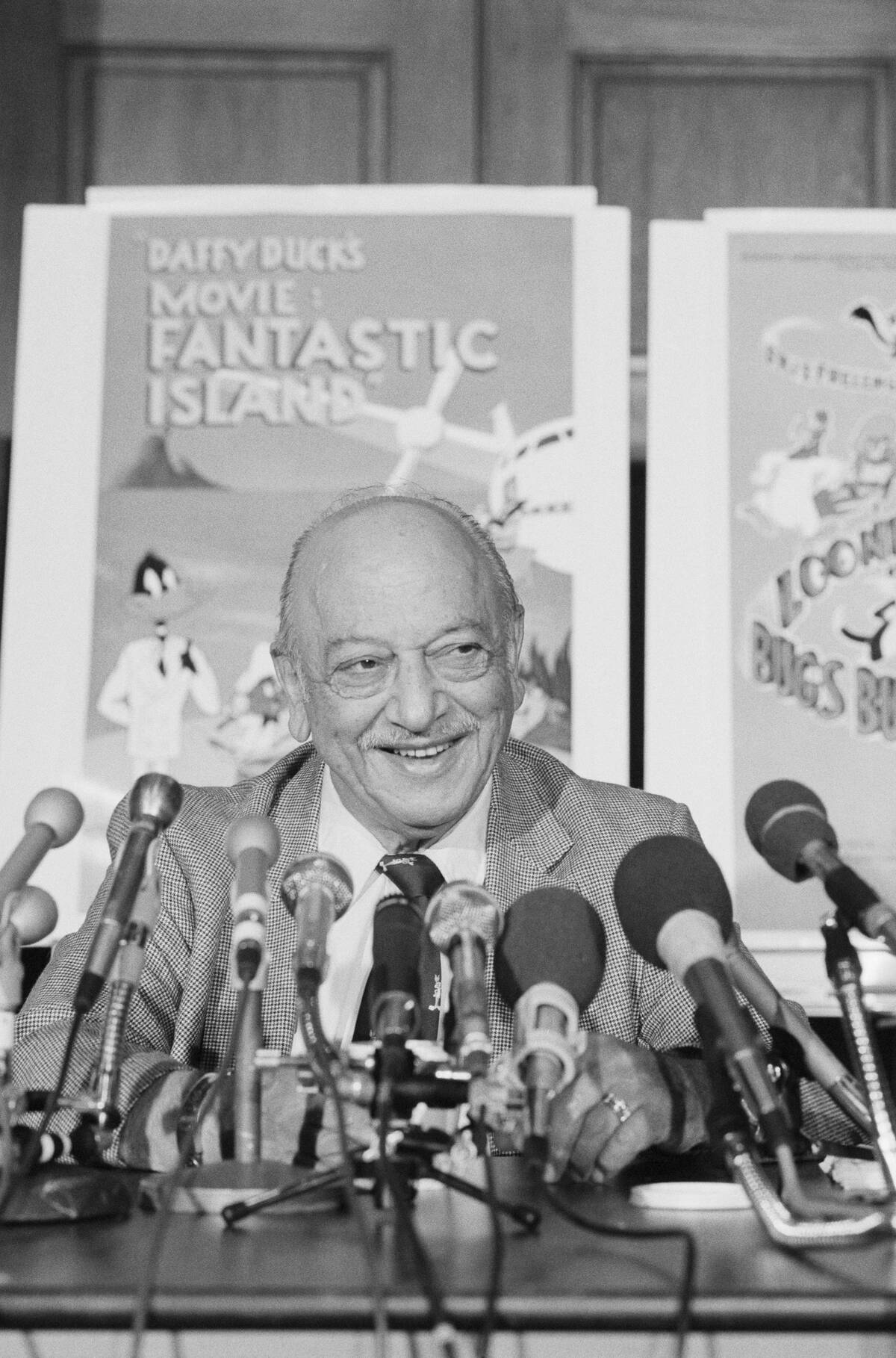 Mel Blanc Speaking at a Press Conference