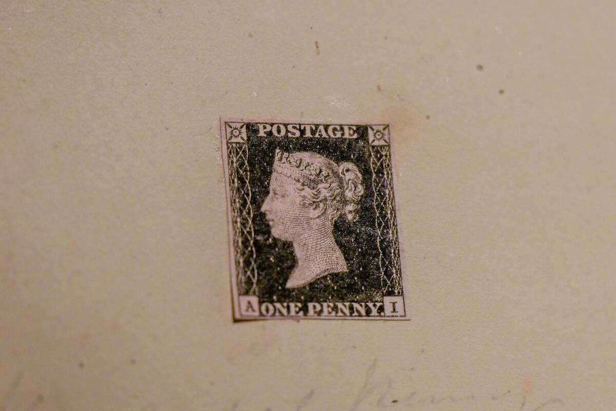 Penny Black Stamp Displayed At Sotheby's Hong Kong Gallery