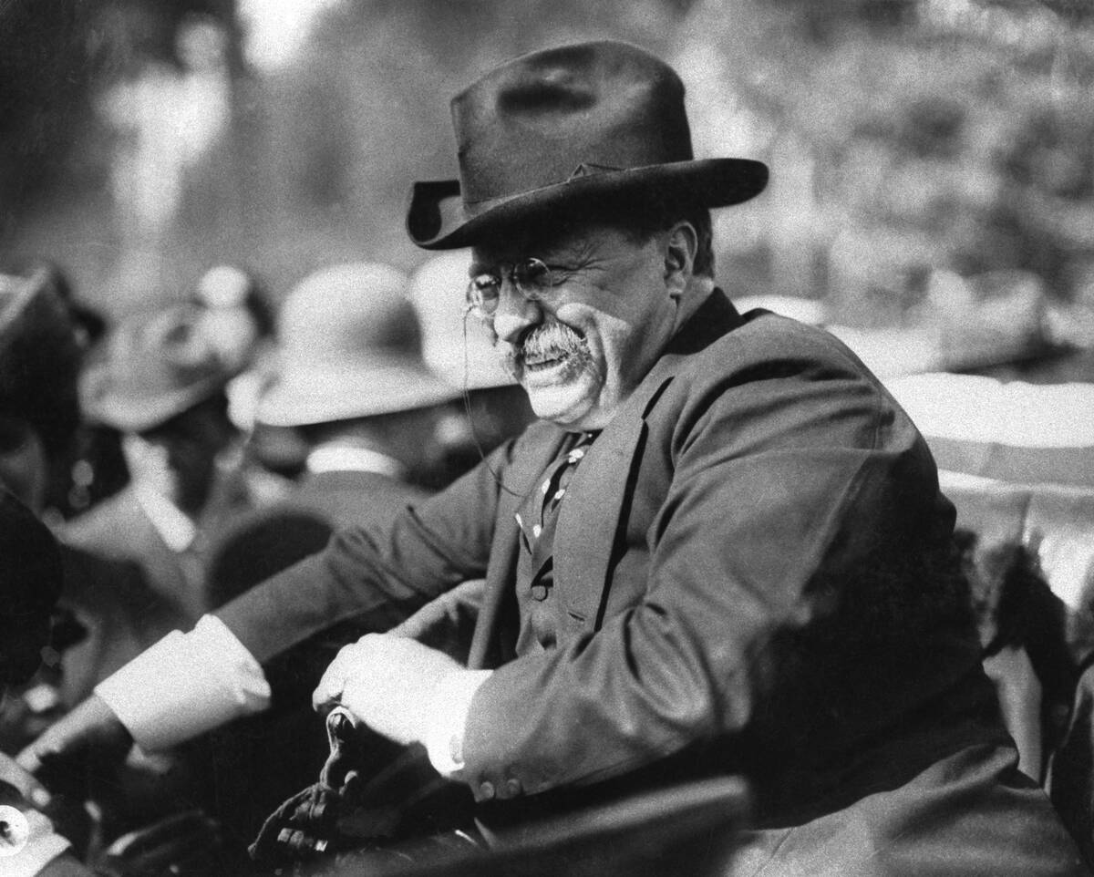 President Theodore Roosevelt Seated in Automobile