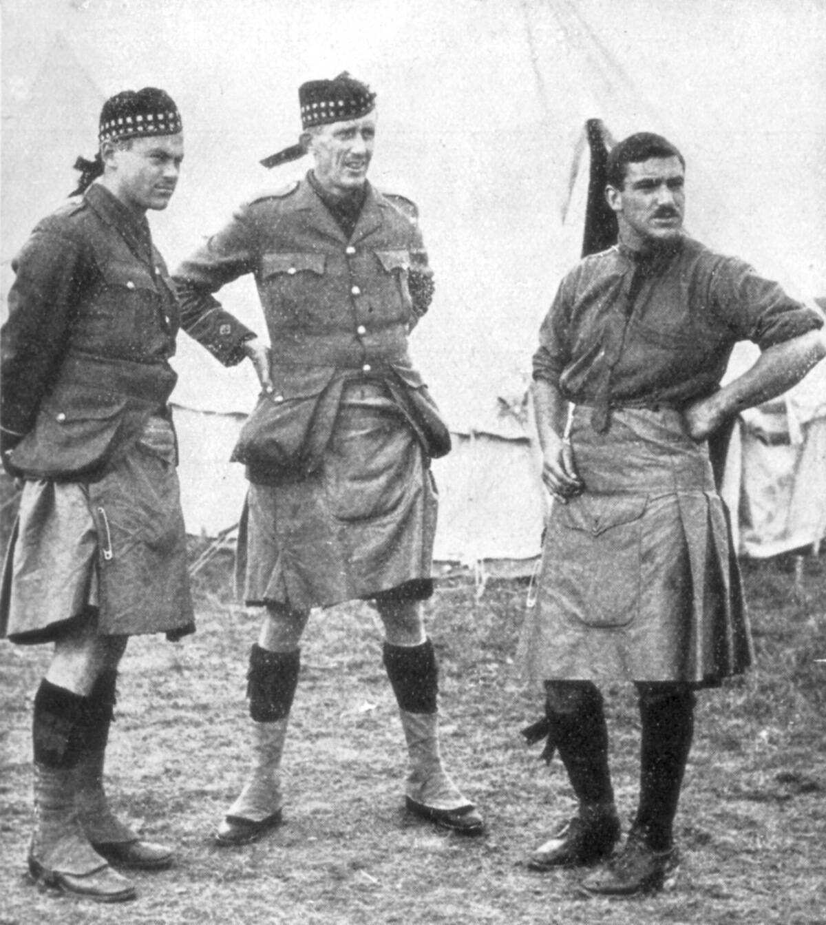 Officers of the Canadian Highlanders, 1915.