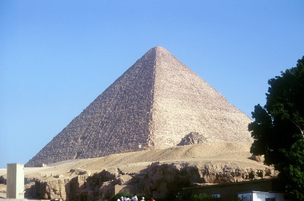 Great Pyramid of Cheops at Giza, Egypt, 4th dynasty, Old Kingdom, 26th century BC.