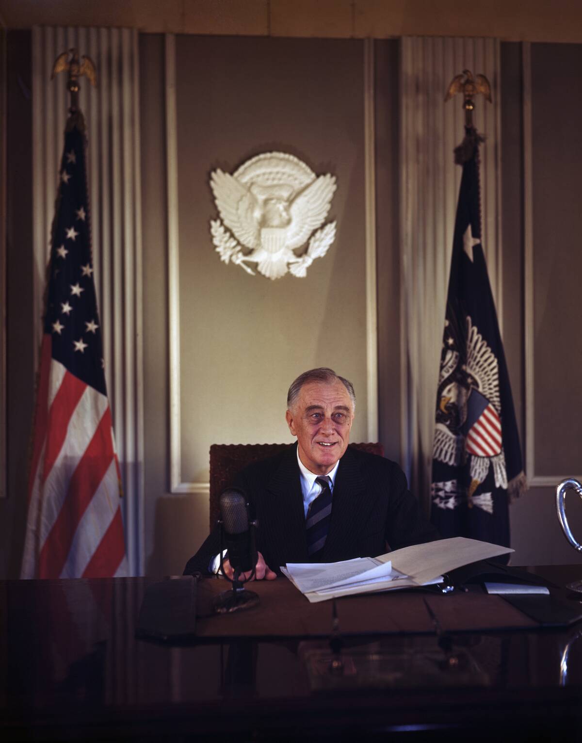 President Franklin Roosevelt in Oval Office