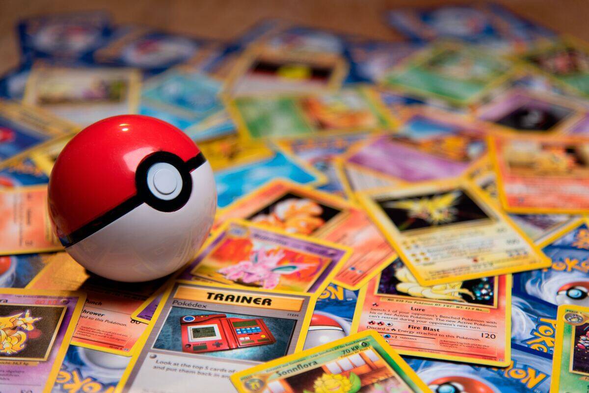red and white ball with cards