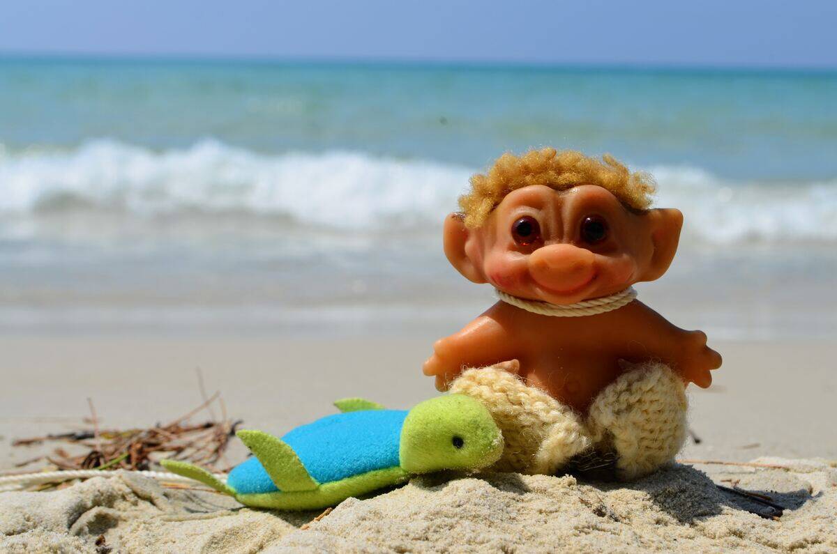toy on the beach