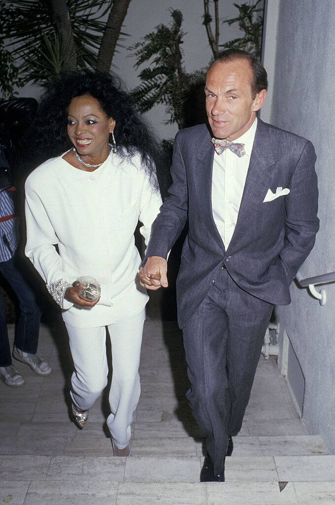 Diana Ross and Arne Naess Jr.