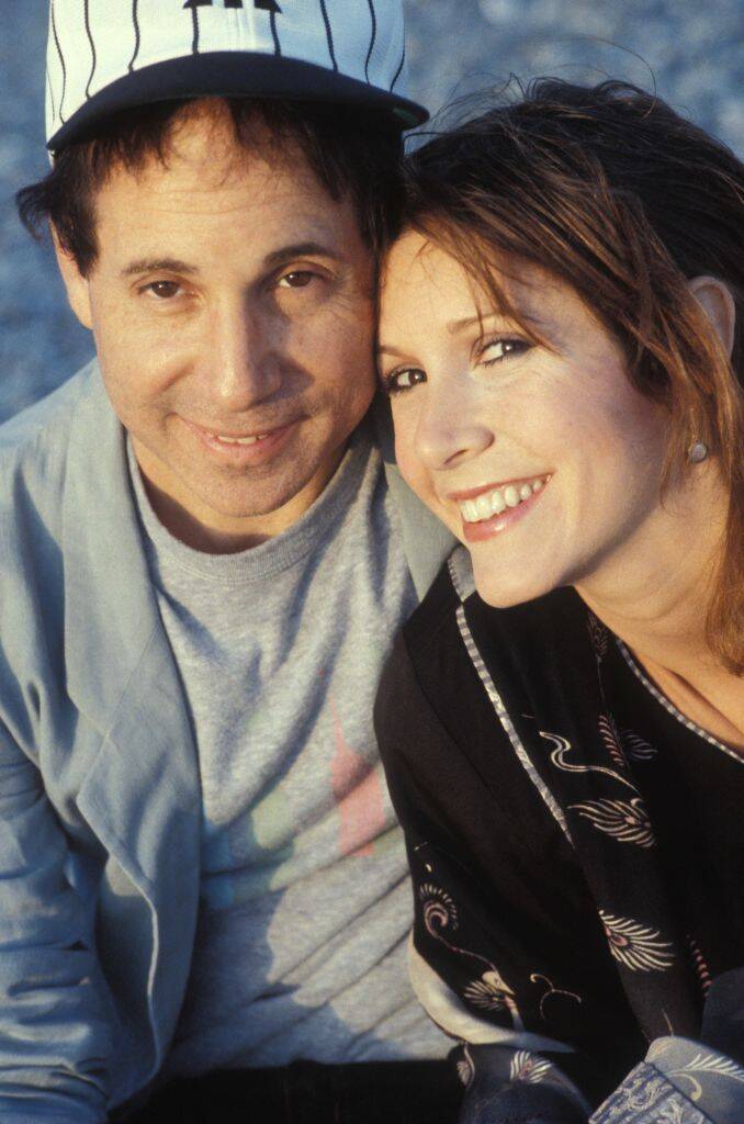 Paul Simon and Carrie Fisher