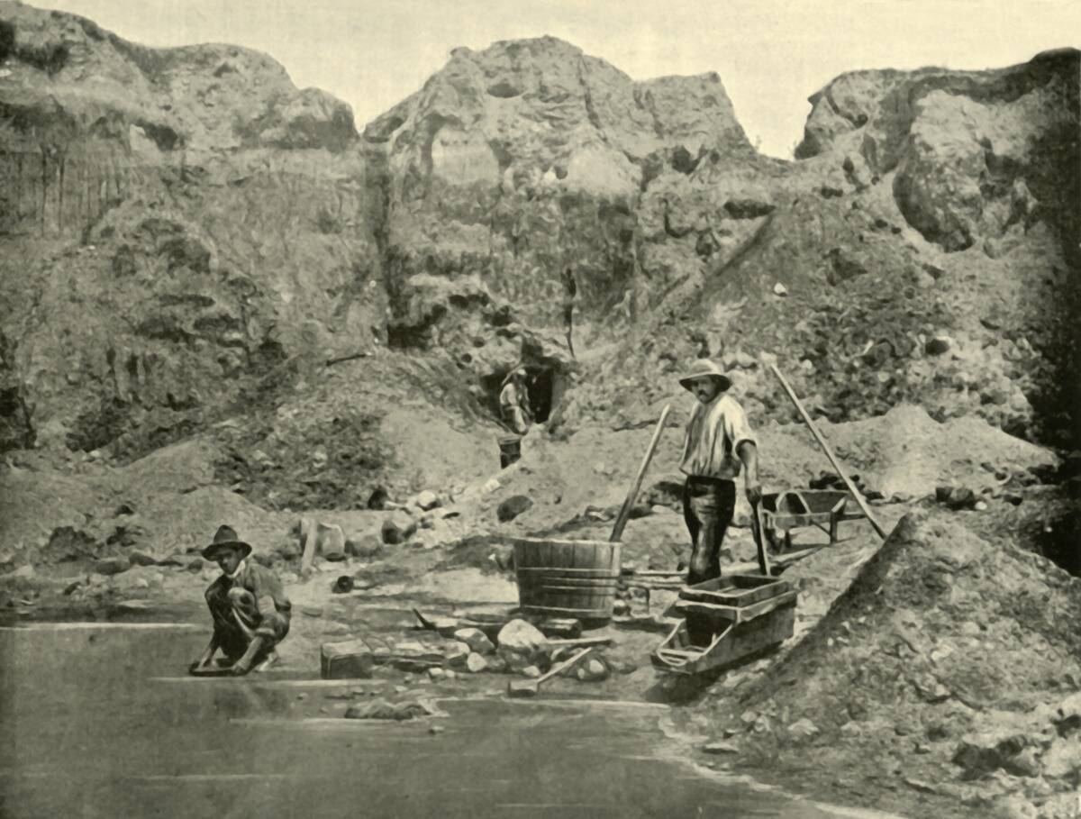 Gold Diggers At Work Near Beechworth