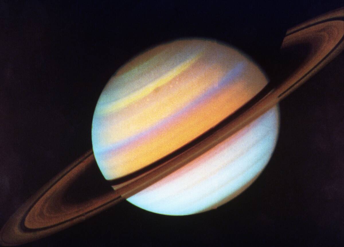 Image Of Saturn Taken By Voyager
