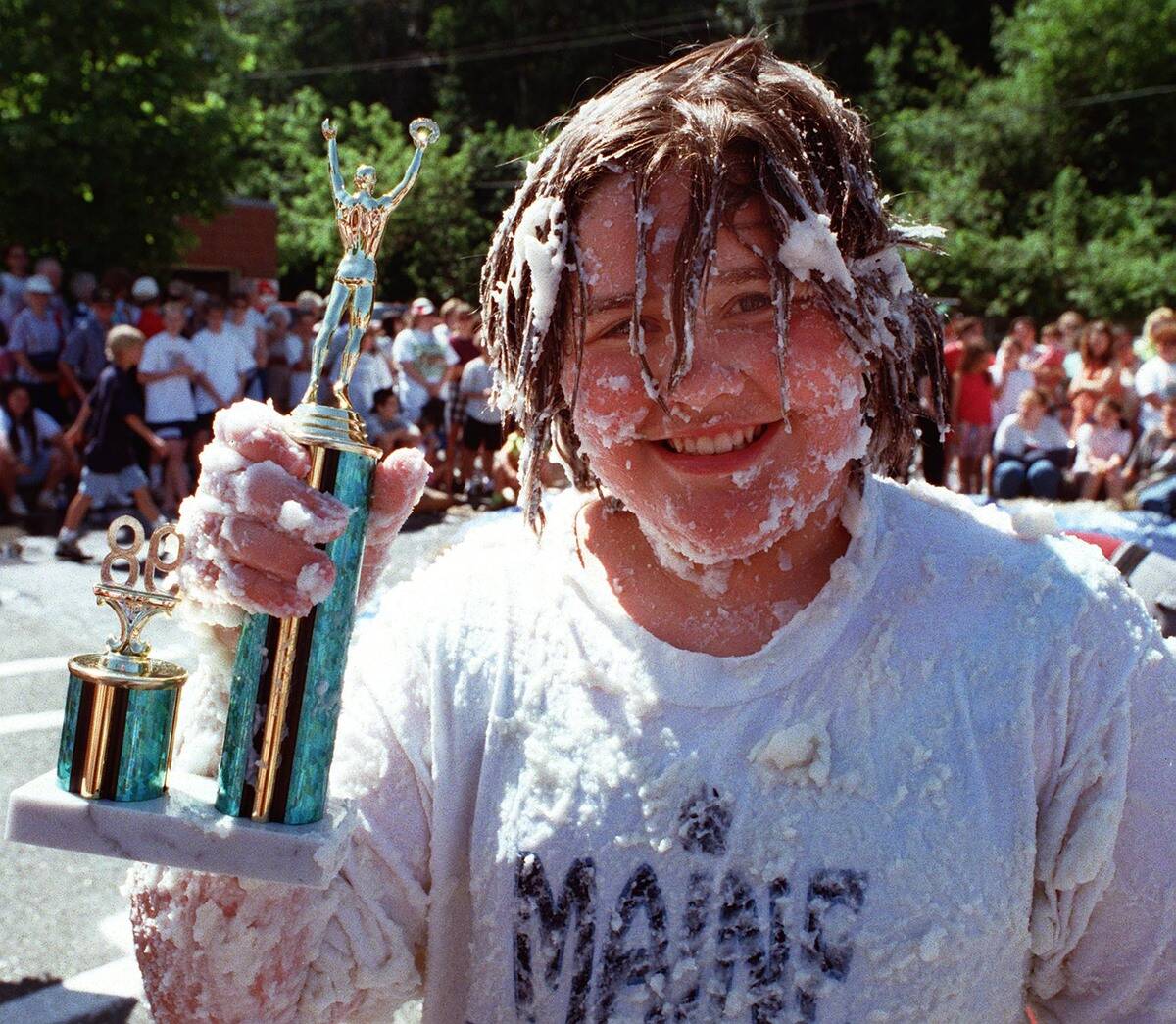 Staff Photo by John Patriquin Sat. July 18, 1998. 12 year old Suellen Johnston from Caribou won her