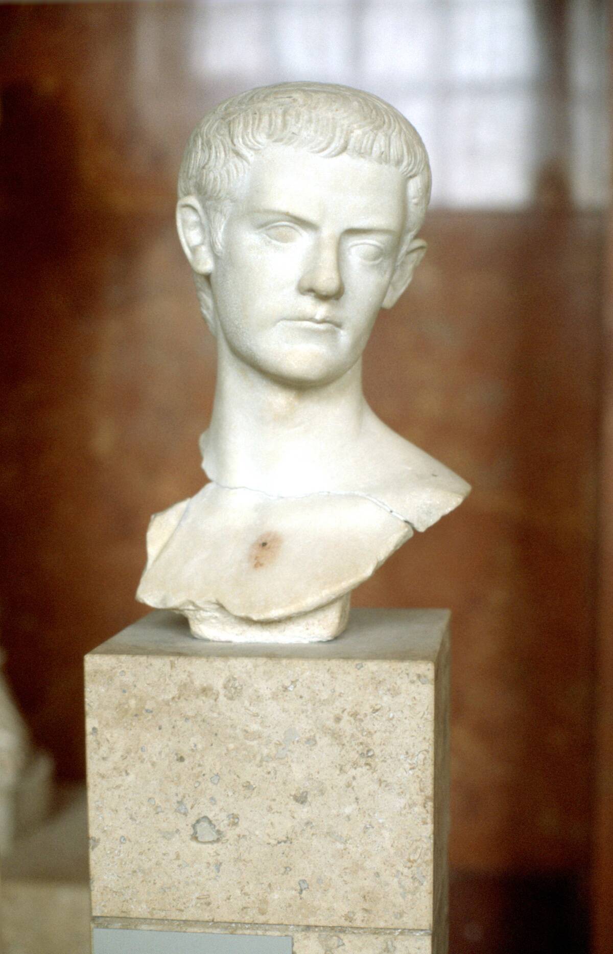 Marble bust of the Emperor Caligula.