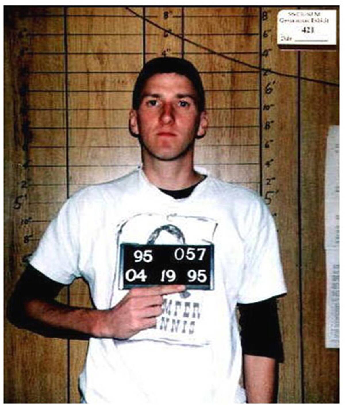 Oklahoma City bomber Timothy McVeigh Mug Shot
