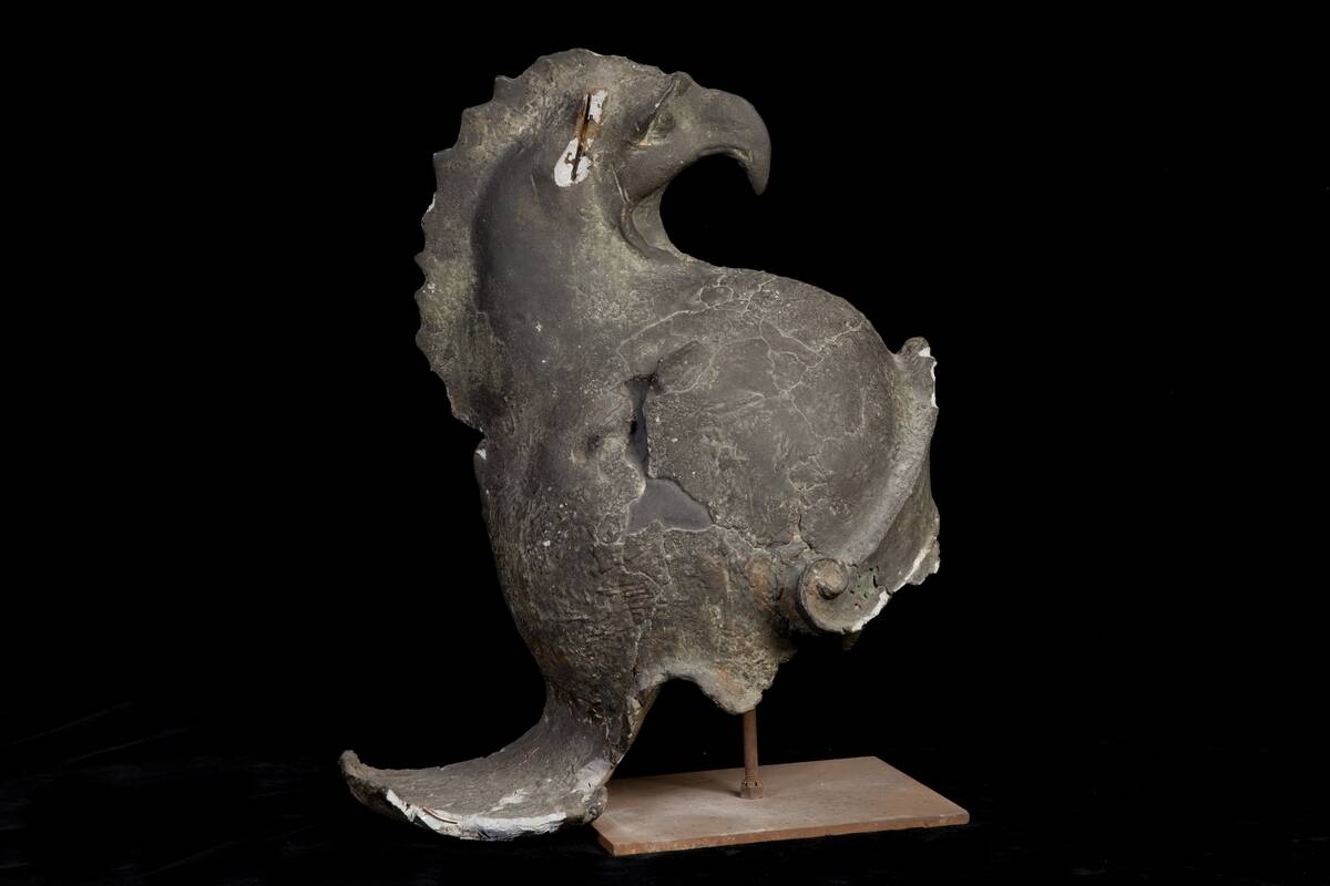 Plaster copy of helmet-shaped decoration