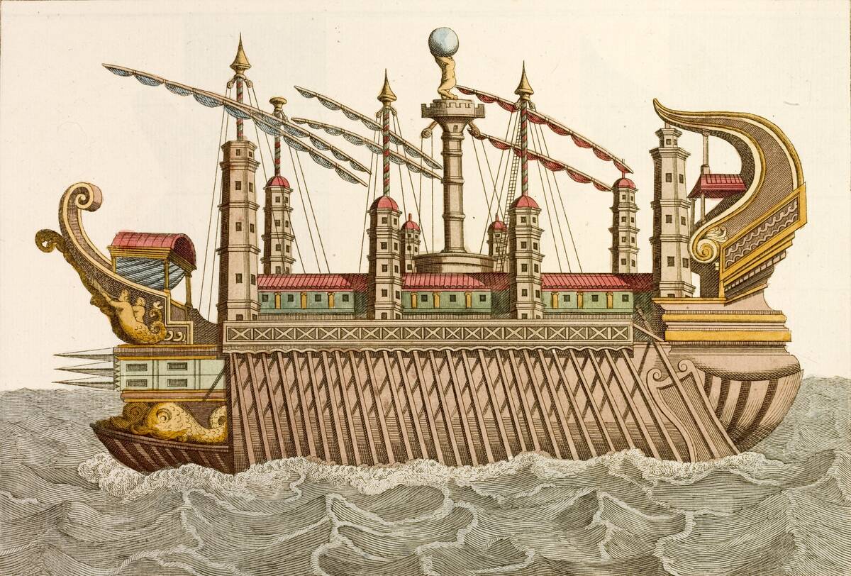 Print of Roman Royal Barge