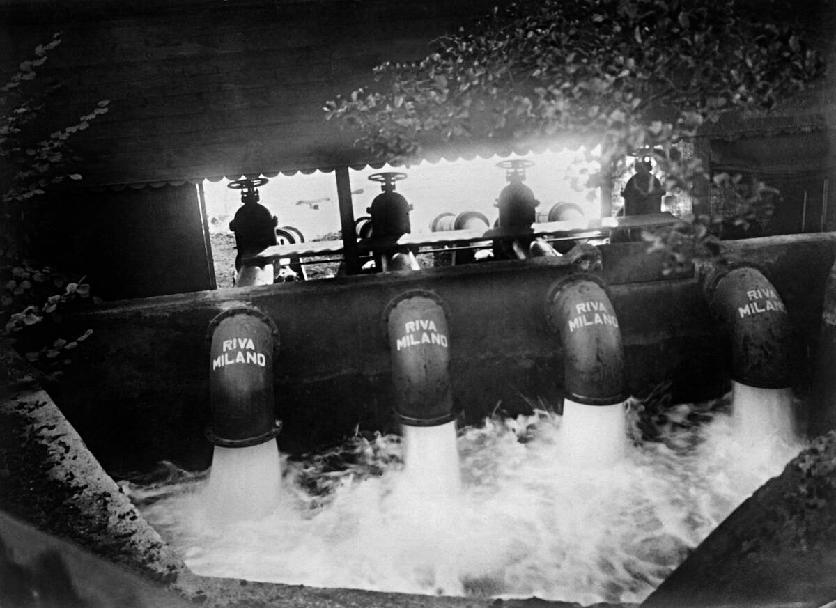 Pumps Emptying A Lake In Italy For Archaelogical Purposes
