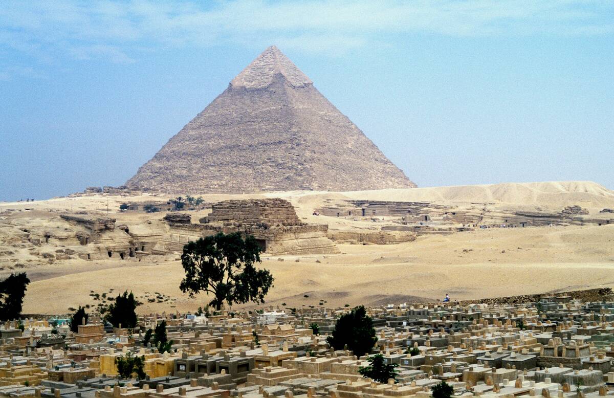 Great Pyramid of Cheops at Giza, Egypt, 4th dynasty, Old Kingdom, 26th century BC.