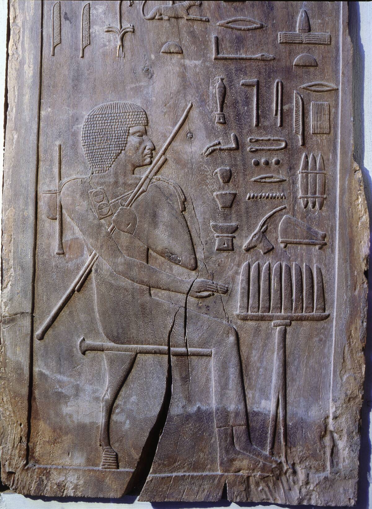 One of six panels from the mastaba of Hesire, a high official of King Zoser who was Chief of Dentists and Physicians as well as holding other titles