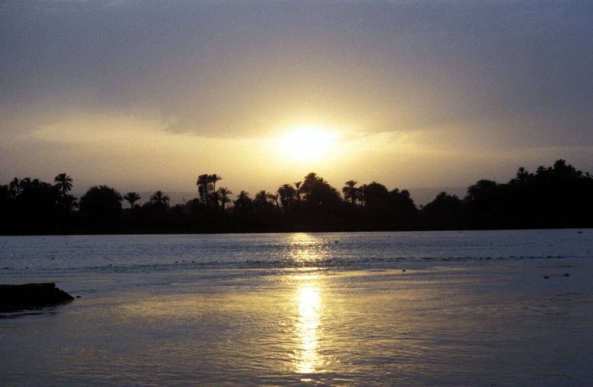 River Nile at sunset, Egypt.