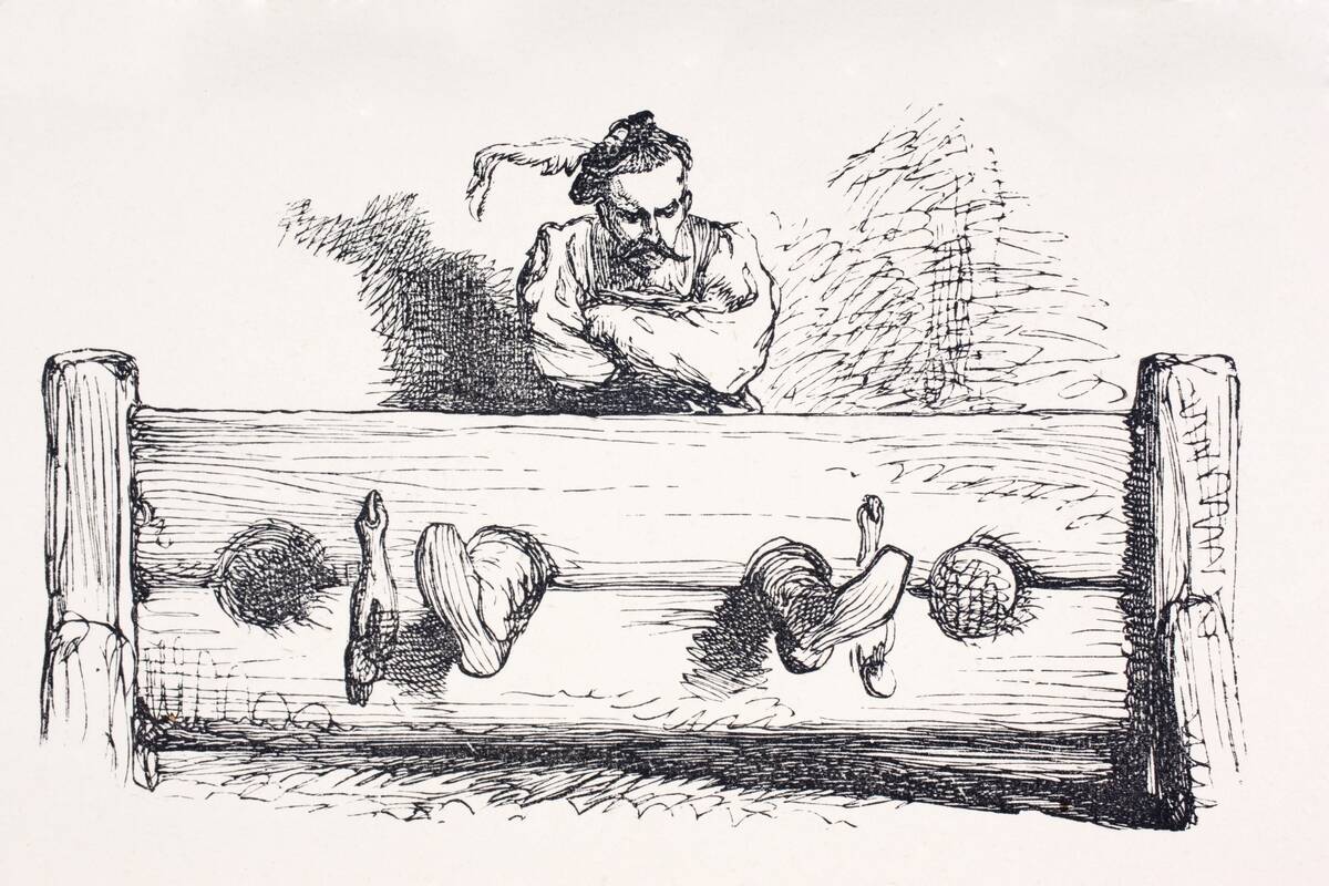 A Man In Stocks