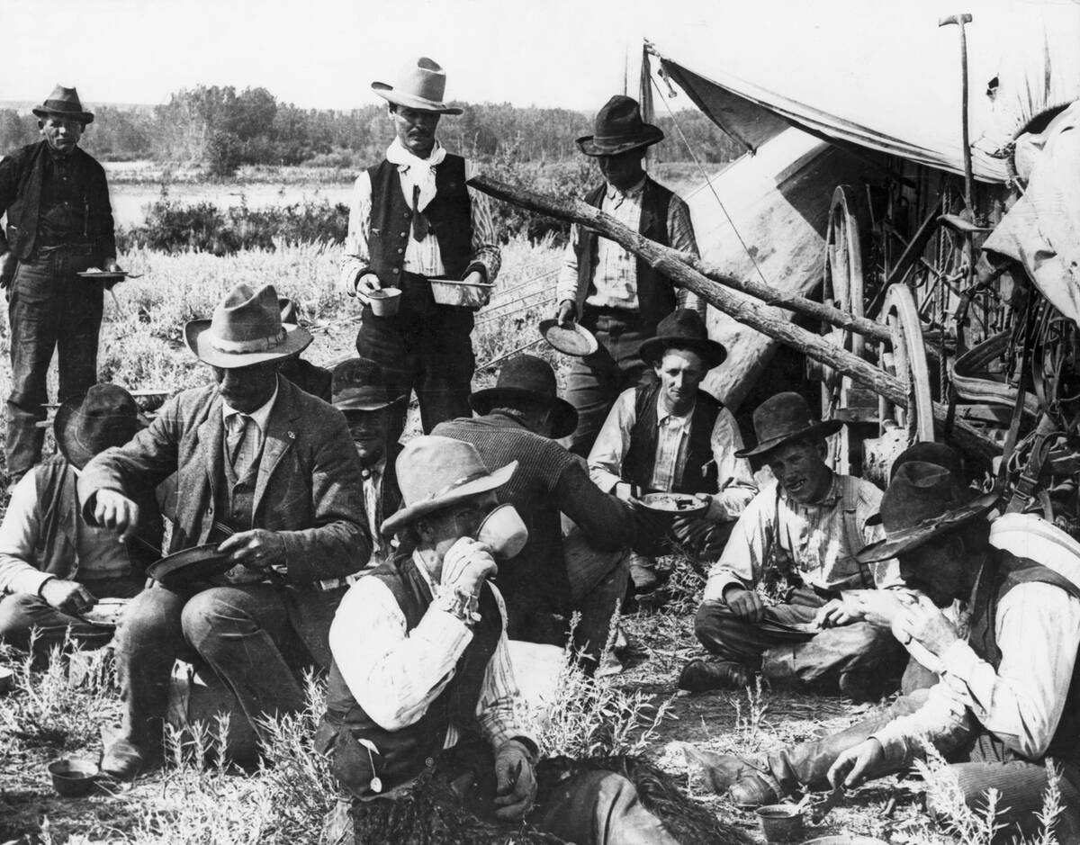 Mealtime in a Cowboy Camp