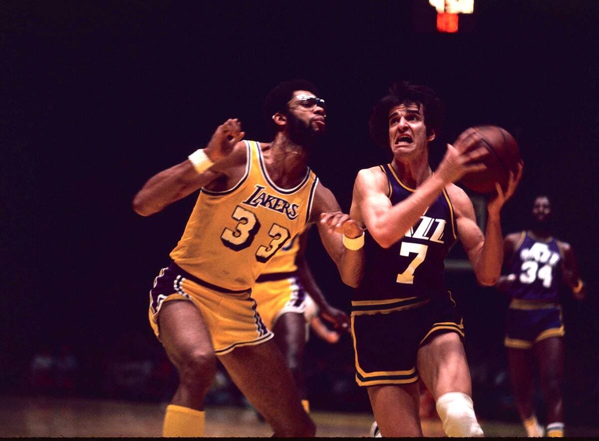 “Pistol” Pete Maravich, Guard of the New Orleans Jazz
