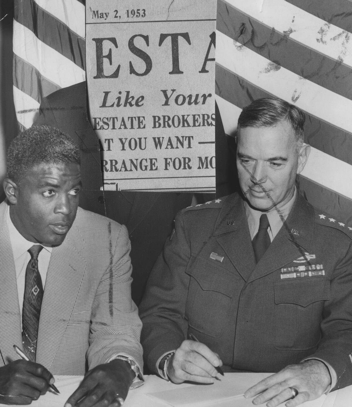 Jackie Robinson With Officer