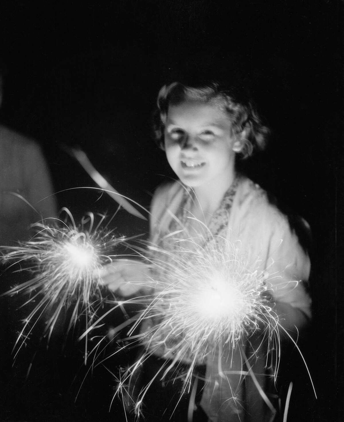 Girl Holding Sparkler Firework