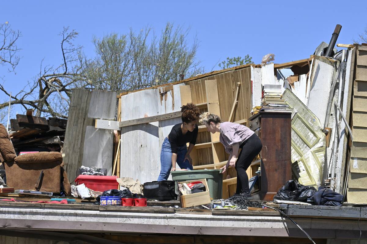 Aftermath of tornadoes in Arkansas, U.S.