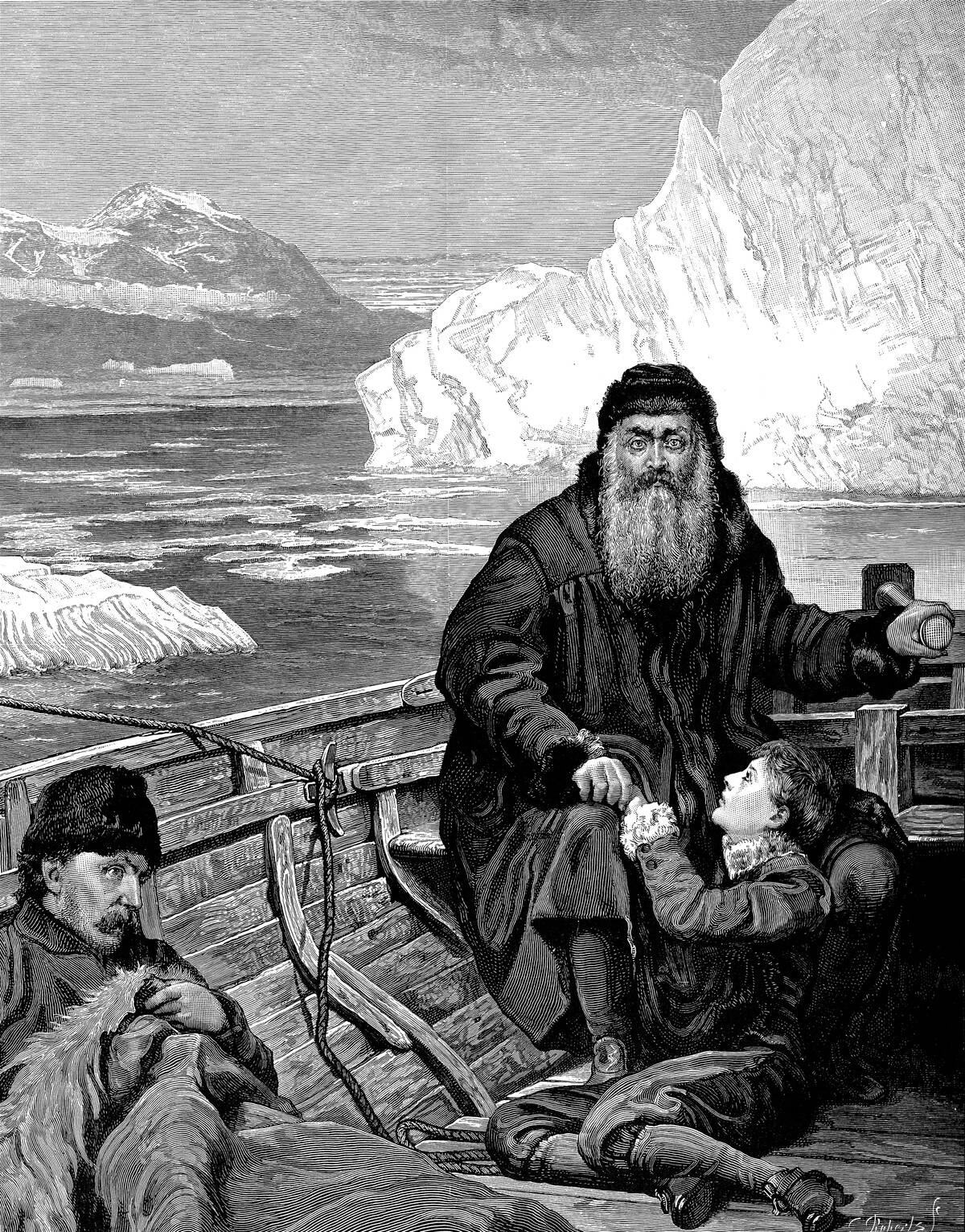 English navigator Henry Hudson (1550-1611) on his last voyage.