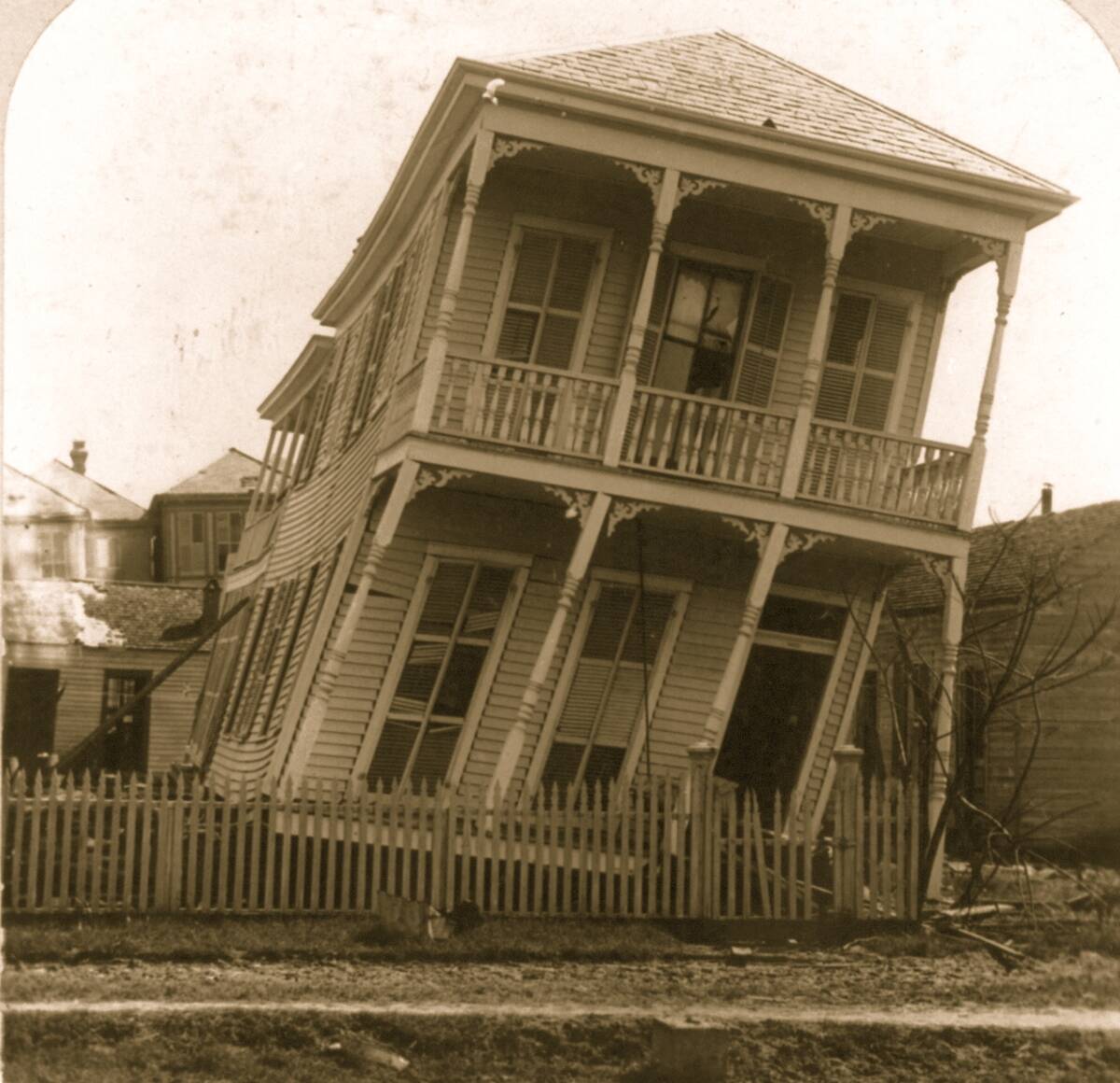 Home Twisted But Remains Standing Through the Galveston Hurricane of 1900