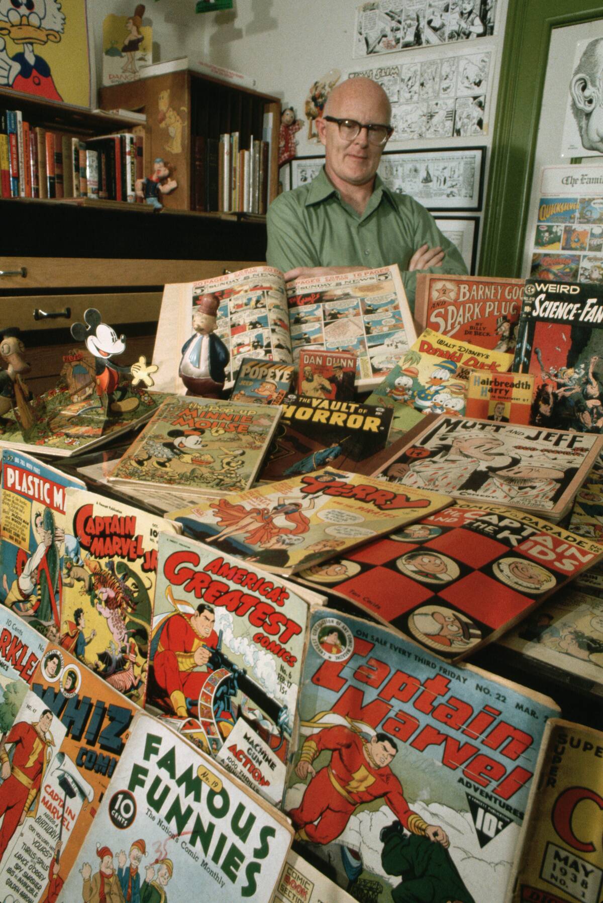 Man With Comic Book Collection