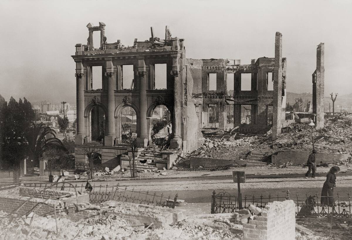 Ruins in San Francisco, California, United States of America, after the earthquake of April 18, 1906