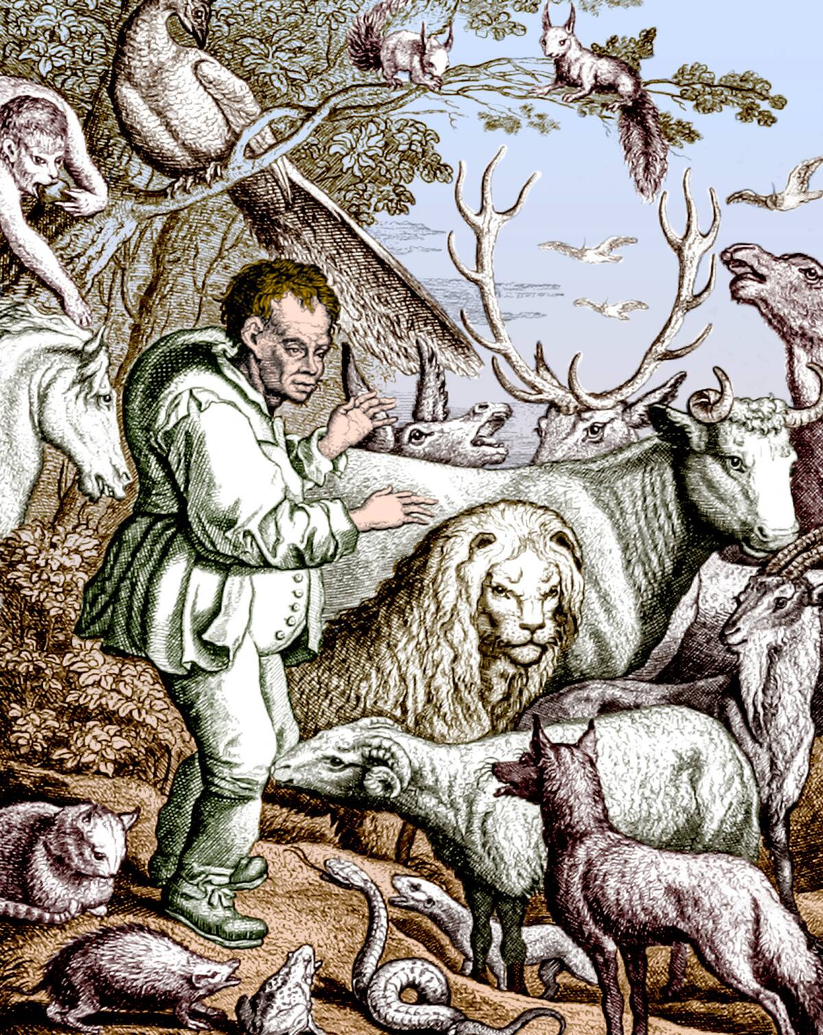 Aesop Surrounded By Animals