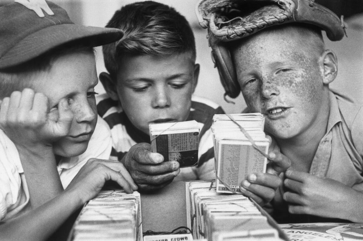 Boys Collecting Baseball Cards