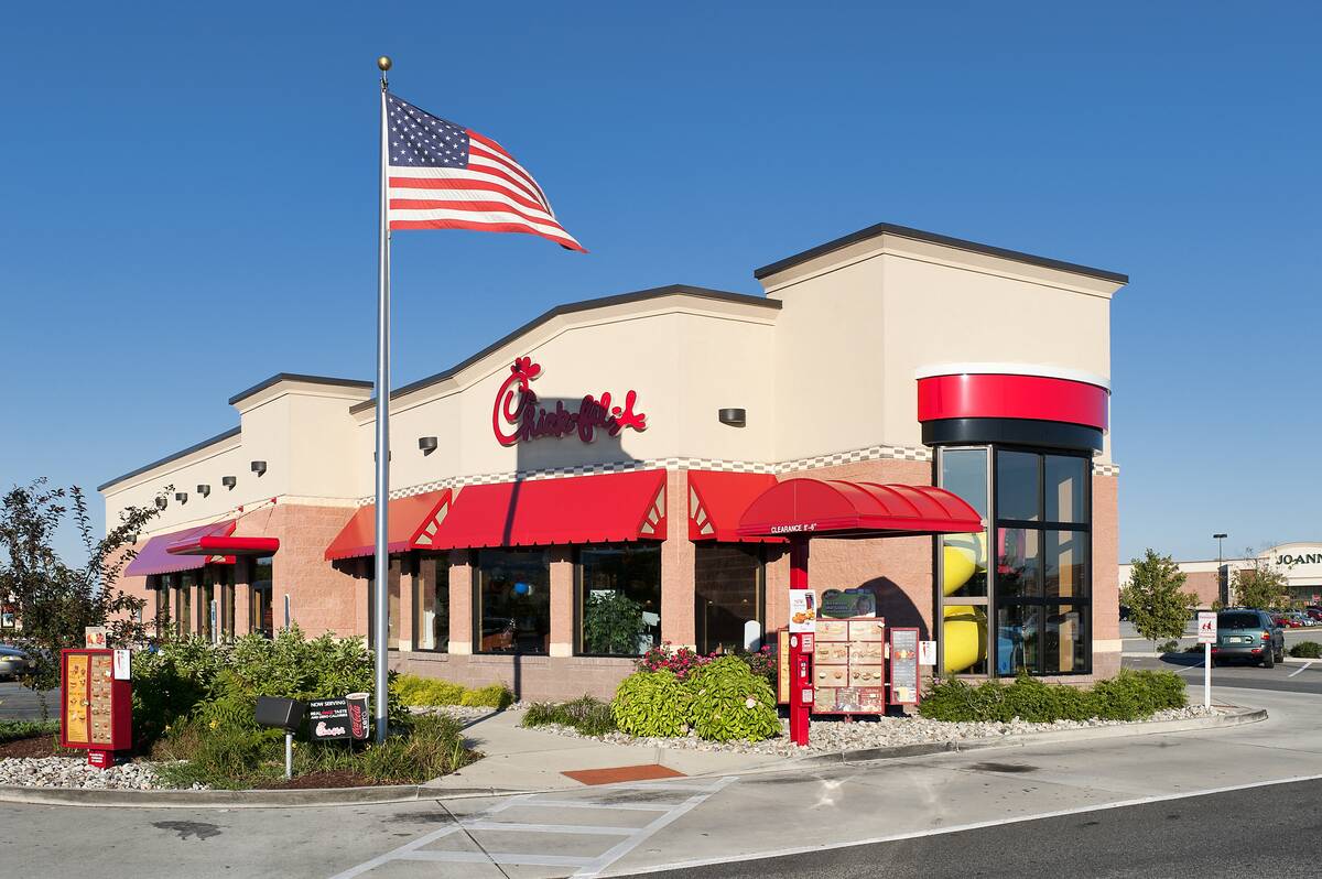 Chickfila fast food restaurant...