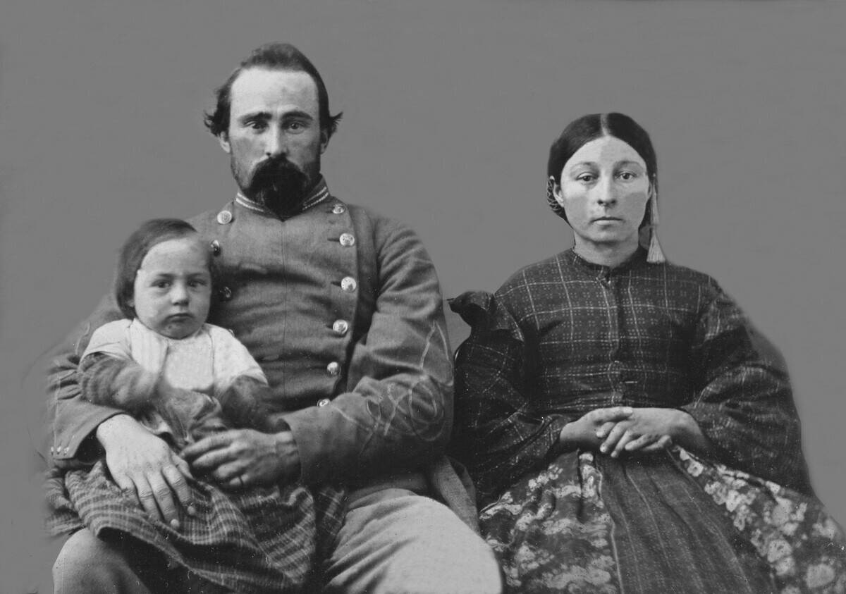 Confederate Family, Wife & Child