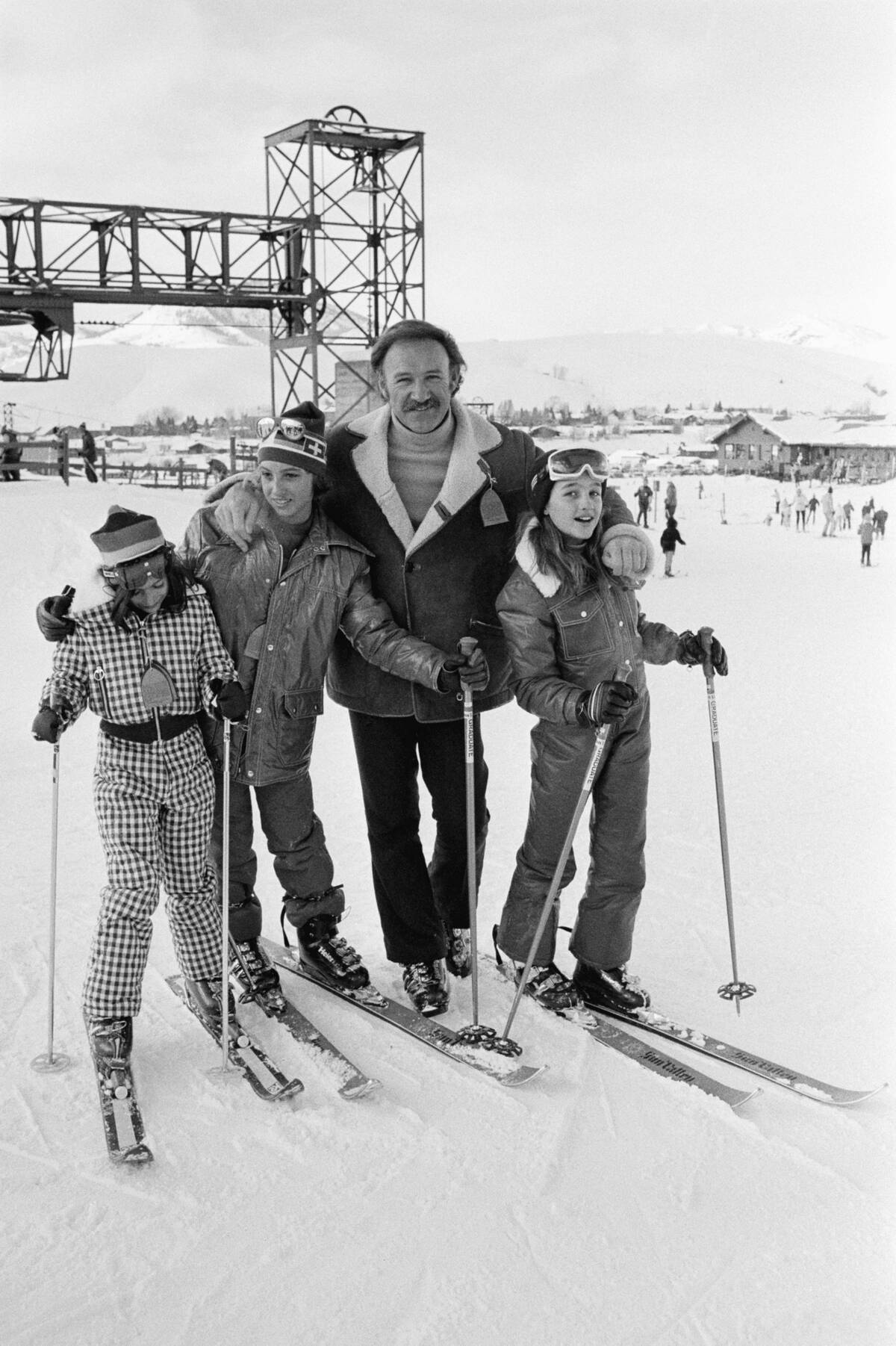 Gene Hackman and Family at Sun Valley