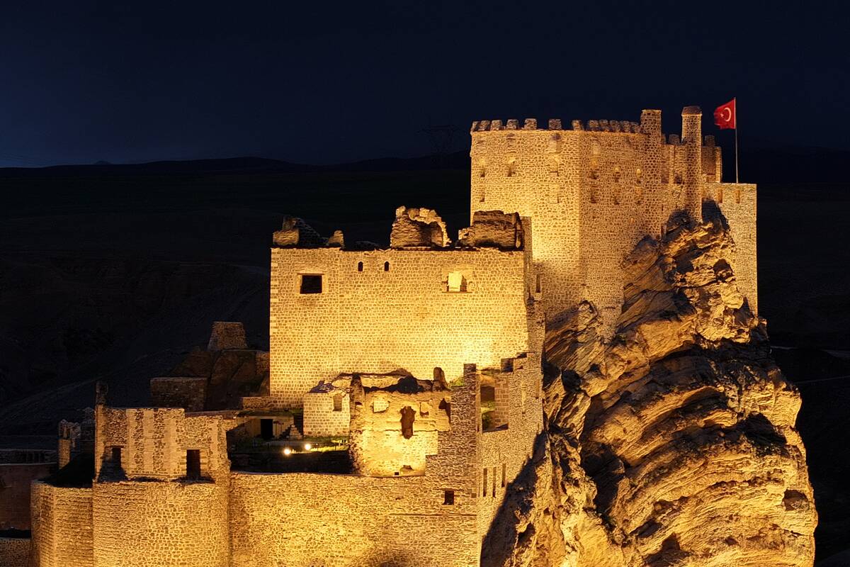 Historical Hosap Castle, one of the few castles in the world with castle plan, in Turkiye's Van
