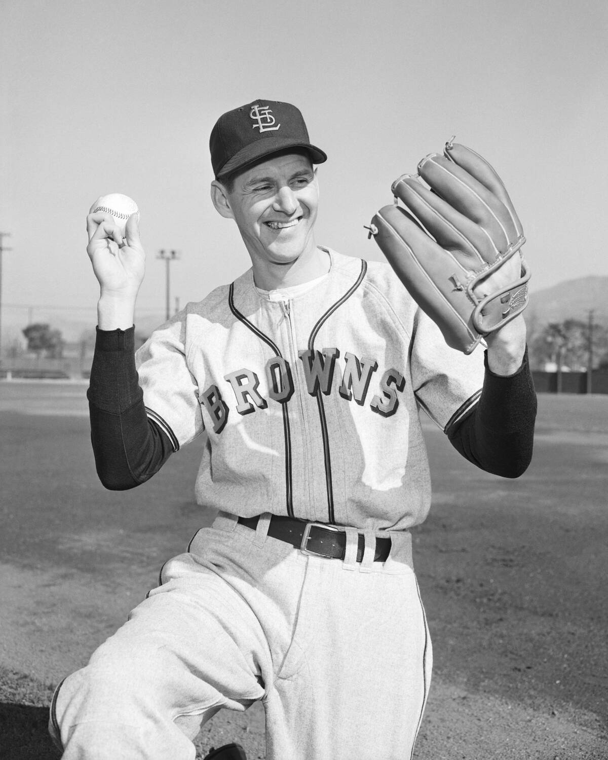 Marty Marion Posing W/Ball And Glove