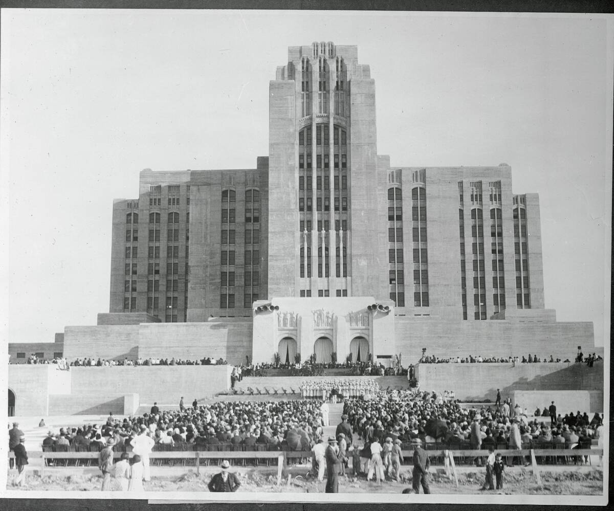 People Watching the Cornerstone Laying for a New Hospital